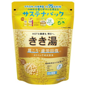 バスクリン きき湯 カリウム芒硝炭酸湯 はちみつレモンの香り (360g) 薬用入浴剤　【医薬部外品】
