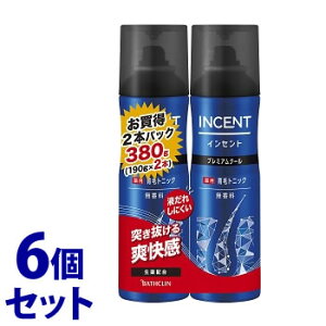 《セット販売》 バスクリン インセント 薬用育毛トニック 無香料 プレミアムクール ペアパック (190g×2本)×6個セット 育毛剤 INCENT 【医薬部外品】 【送料無料】 【smtb-s】