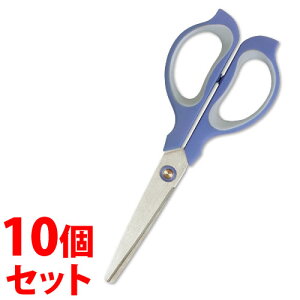 《セット販売》 プラス フィットカット イージーグリップ 左手用 ブルー SC-165SL (1個)×10個セット はさみ PLUS