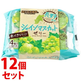 《セット販売》　和歌山産業 蔵王高原農園 長野県産シャインマスカットゼリー (68g×4個)×12個セット ゼリー　※軽減税率対象商品