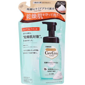 ロート製薬 ケアセラ 泡の高保湿ボディウォッシュ ピュアフローラルの香り つめかえ用 (385mL) 詰め替え用 ボディソープ