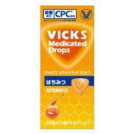 大正製薬 ヴイックス メディケイテッド ドロップ はちみつ (20個) のど飴 VICKS　【指定医薬部外品】