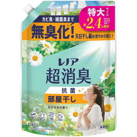 P&G レノア 超消臭 抗菌 柔軟剤 部屋干し おひさまの香り 特大 詰め替え 745mL