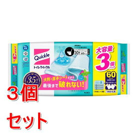 《セット販売》 花王 トイレクイックル　ミントの香り　つめかえ用 ジャンボパック　30枚×3個セット トイレ用掃除シート