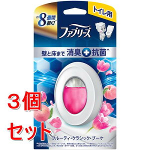 《セット販売》 P&G ファブリーズトイレ用消臭剤プレミアムシリーズ+抗菌フルーティークラシックブーケ (6.3ML)×3個セット 置き型 床 壁 抗菌