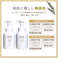 ベビーシャンプー/ベビーボディソープオルナオーガニックベビー「無添加泡ベビーシャンプー」「合成香料・合成着色料フリー敏感肌優しい使い心地子ども泡シャンプー」300mlALLNAORGANICBABY