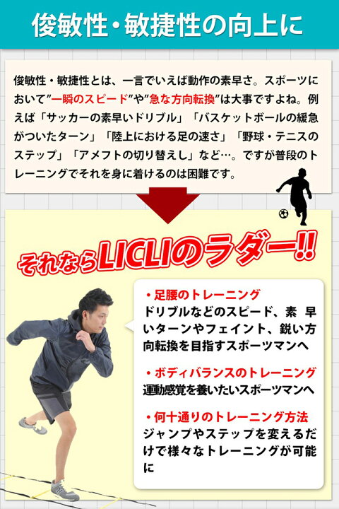 楽天市場 ラダー トレーニングリクライ野球 サッカー 9m プレート 21枚 収納袋付き 3カラー 連結可能 スピードラダー 瞬発力 敏捷性 アップ フットサル テニス 練習 Licli 鶴西オンラインショップ