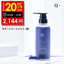 【31日 09:59まで】20％OFFクーポン有!Q+ (クオリタス) カラートリートメント 紫 インナーカラー ダメージケア 黄ばみ防止 髪色キープ 300g