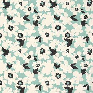 生地切り売り 1m単位 約150cm巾 アメリ ミントグリーン 綿100% 日本製 張替え 張り替え 椅子張り イス張り 内装張替え 花柄 フラワー柄 植物柄 ボタニカル 北欧 おしゃれ かわいい 可愛い 青緑