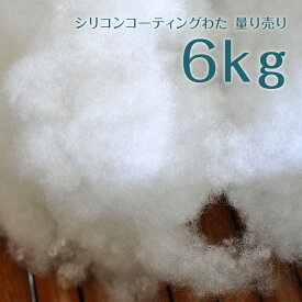 シリコンコーティングわた 6kg(3kg×2袋) 量り売り 手芸用 ぬいぐるみやクッション作りに 沖縄離島除き送料無料 ポリエステル わた