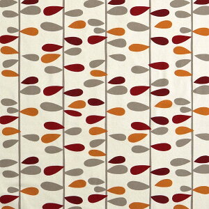 生地切り売り 1m単位 約150cm巾 ピノ オレンジ 綿100% 日本製 張替え 張り替え 椅子張り イス張り 内装張替え 葉柄 リーフ柄 植物柄 ボタニカル 北欧 おしゃれ かわいい 可愛い 橙色