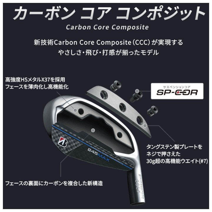 BRIDGESTONE GOLF ブリヂストン 245MAX アイアン 5本セット（#6