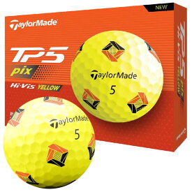 テーラーメイド 2024 TP5 ゴルフボール （PIXデザイン、イエロー）［1ダース］