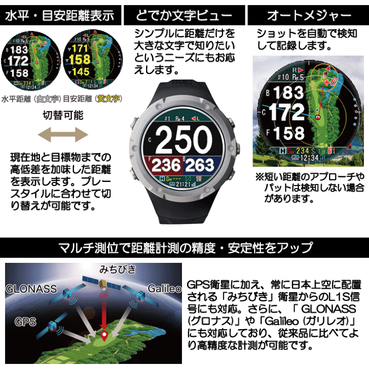 NO127　ShotNavi　Evolve α　ショットナビ　腕時計距離計 ShotNavi ショットナビ Shot Navi Evolve α エボルブ アルファ