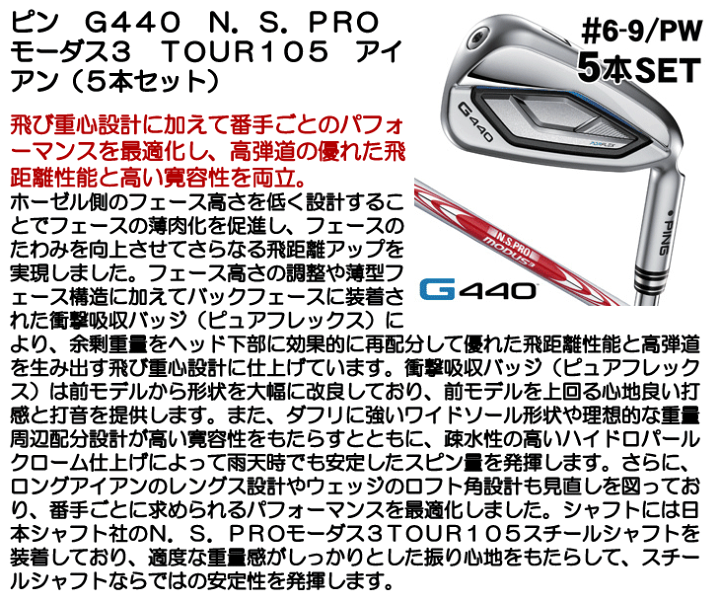 PING ピン G440 アイアン 5本セット 楽天市場】【11/20限定☆最大100%P還元※要エントリー】PING ピン G440