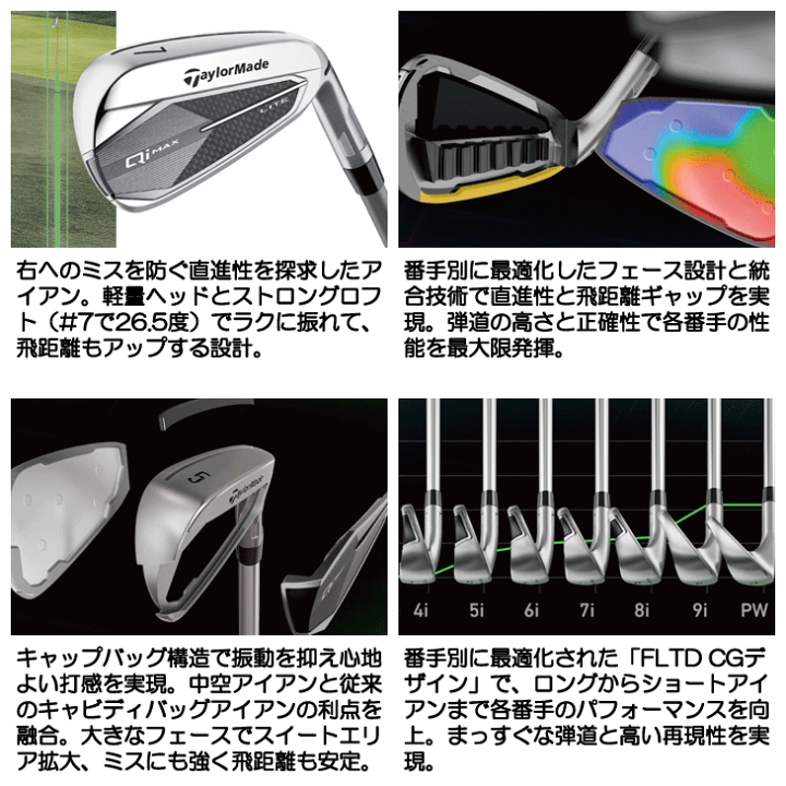 楽天市場】【8月5日限定】テーラーメイド QI MAX LITE アイアンセット