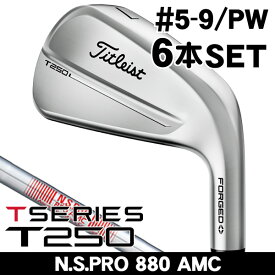 【★お得なクーポン配布中★※対象外あり】タイトリスト T250 アイアン 6本セット （#5/#6/#7/#8/#9/PW） N.S.PRO 880 AMC 右利き用 2025年モデル タイトリスト T250 アイアンセット