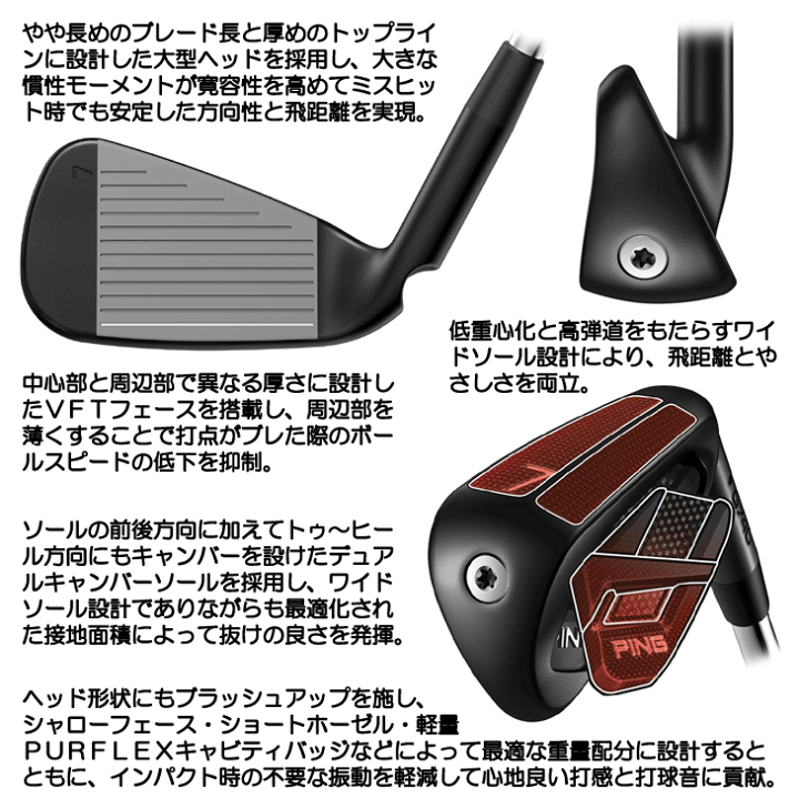 楽天市場】ピン G740 アイアン 5本セット (#7/#8/#9/PW/UW) スピーダー