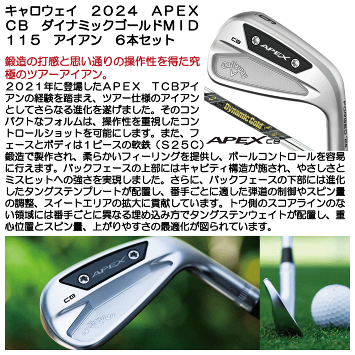 Callaway APEX CB ダイナミックゴールドMID115 6本 楽天市場】キャロウェイ エイペックス プロ アイアンセット 6本