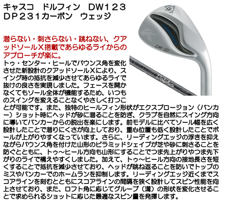 楽天市場】キャスコ ドルフィン DW123 DP231カーボン ウェッジ 右利き 