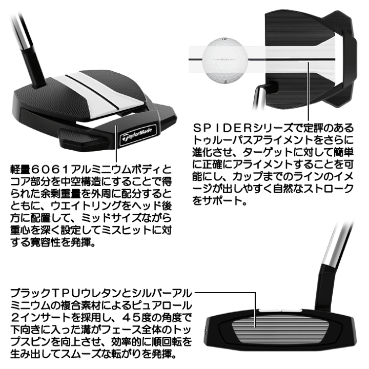 楽天市場】テーラーメイド 2023 スパイダー GTX ブラック