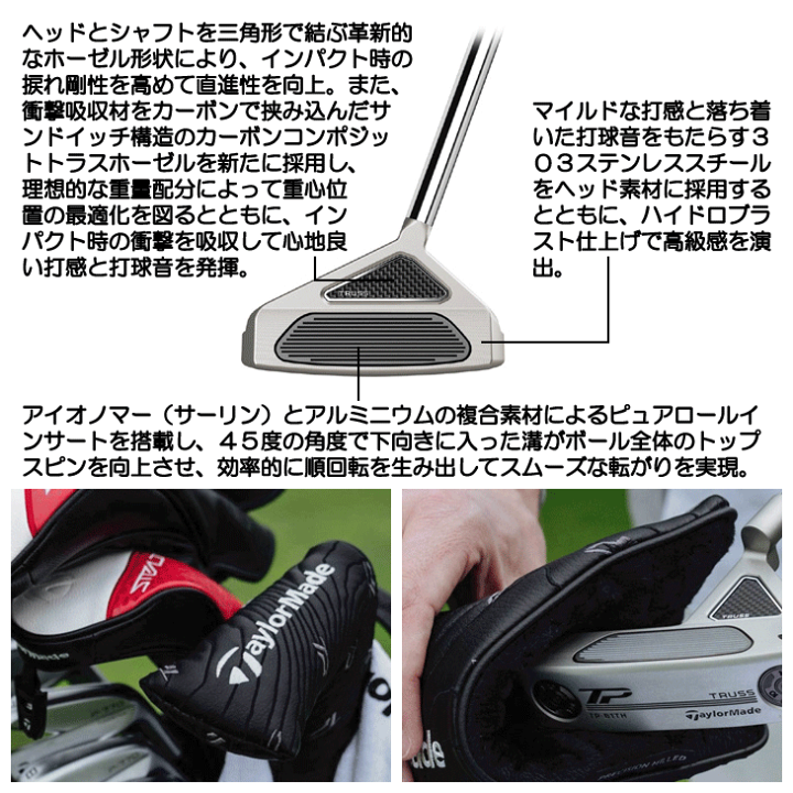 ★美品★ TaylorMade TP M2TC TRUSS パター、センター 楽天市場】【23年モデル】 テーラーメイド TPトラス パター M2TC