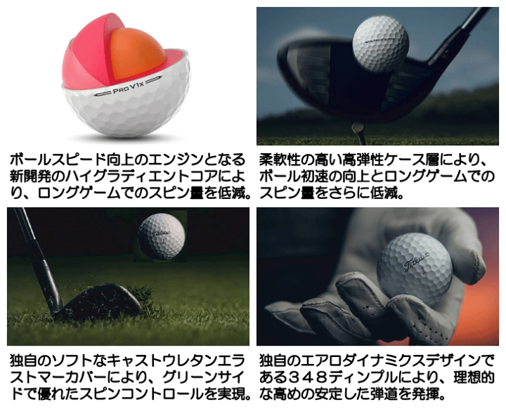楽天市場】タイトリスト 2023 プロV1x ゴルフボール