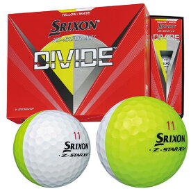 スリクソン 2023 Zスター XV DIVIDE ゴルフボール （イエロー×ホワイト） ［1ダース］