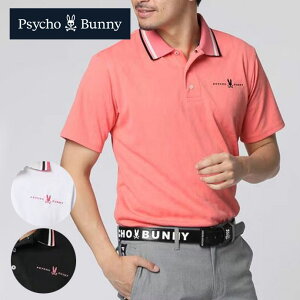 【★10/28まで★ほぼ全品10%OFFクーポン】ゴルフウェア サイコバニー ポロシャツ シルエットバニージャガードポロシャツ GF571 メンズ