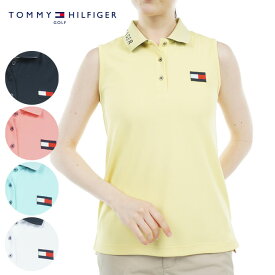 《あす楽》【レディース／女性用】トミーヒルフィガー　ロゴカラー　ノースリーブポロシャツ　THLA316