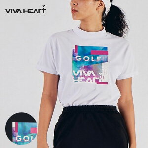 【★10/31まで★ほぼ全品10%OFFクーポン】【レディース/女性用】ビバハート アルコールインクアート半袖モックネック 01228440