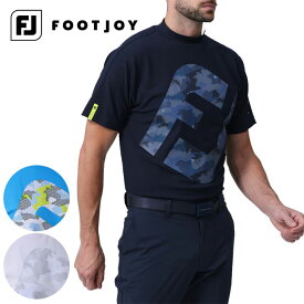 《あす楽》フットジョイ ビッグFJロゴ半袖モックネックシャツ FJS24S08