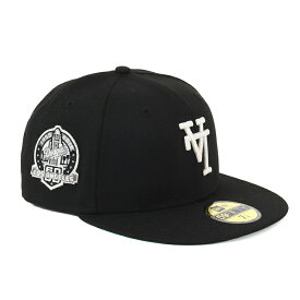【海外限定 日本未発売】ドジャース キャップ 帽子NEW ERA ニューエラ 59FIFTY Los Angeles Dodgers UPSIDE DOWN ブラック/ホワイト