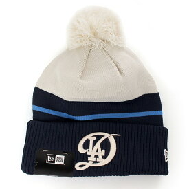 【海外限定 日本未発売】NEW ERA ニューエラ ポンポンニット帽 シティコネクト ロサンゼルス ドジャース ネイビー