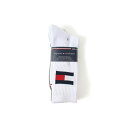 TOMMY HILFIGER(トミーヒルフィガー) メンズ クルーソックス 2足セット ATE276-ASST98