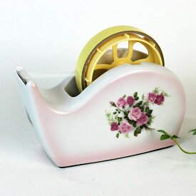 プランドパリ　ピンクの薔薇　”アンジェリカ”　陶器テープカッター