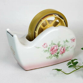 プランドパリ　ピンクの薔薇　”キャサリン”　陶器テープカッター