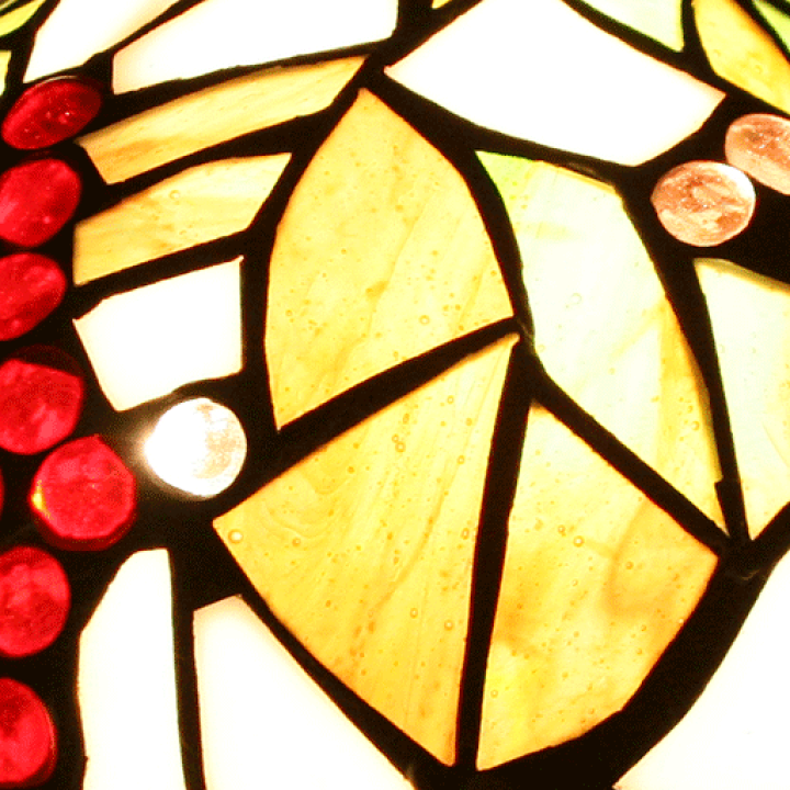 ステンドグラスライト　葡萄 ステンドグラスライト 葡萄 ♪葡萄柄ステンドグラスランプ♪