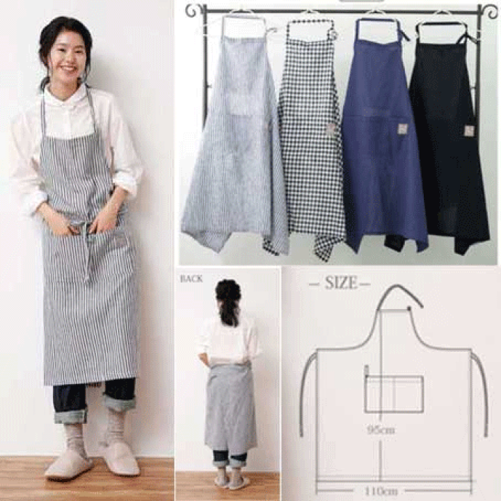 楽天市場】【送料無料メール便】選べる7色 リネン（綿麻混紡）エプロン