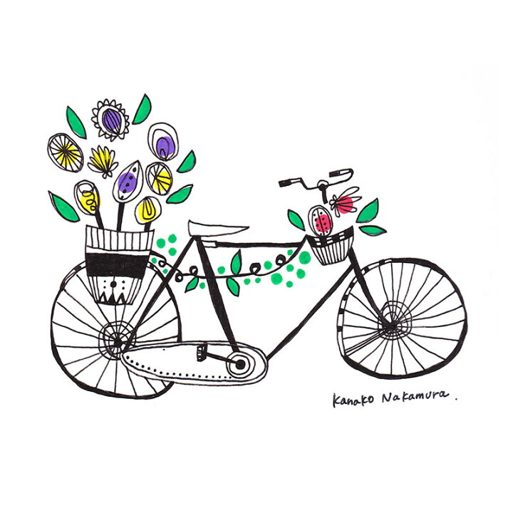 楽天市場 デザイナーkanakono 磁器マグカップ Bicycle 自転車 若手デザイナー 中村加菜子 Nakamura Kanako 電子レンジ可 食洗機可 日本製 インテリア つるや