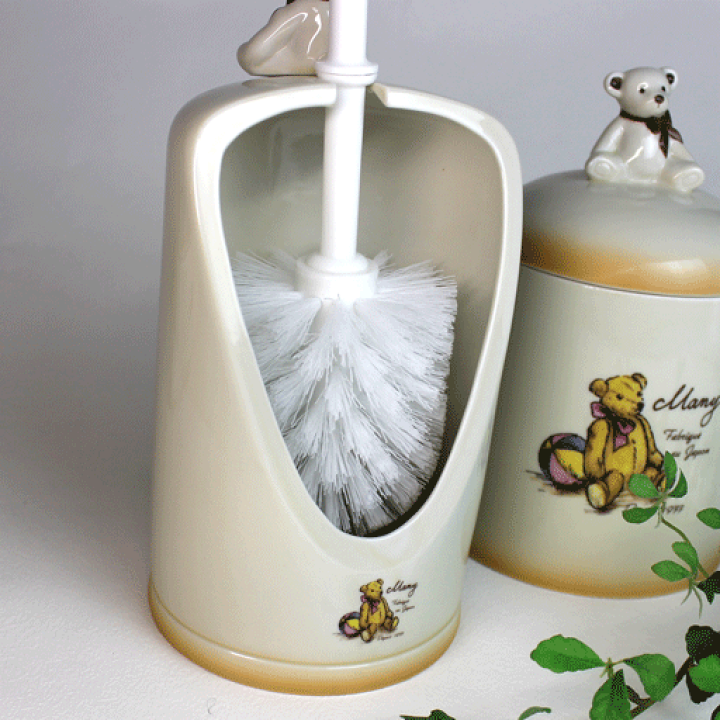 ❤️マニー❤テディベア トイレブラシスタンド 陶器 - その他