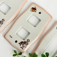 マニー　プチメゾン陶器スイッチプレート（スイッチカバー） 1穴・2穴・3穴【コンセントプレート/スイッ…