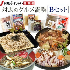 【送料無料】対馬のグルメ満喫Bセット 4品目　対馬郷土料理 とんちゃん いりやき 対州そば 六兵衛 グルメ セット ギフト 贈り物 プレゼント 福袋 お中元 お歳暮 父の日 母の日