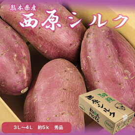 【熊本県産　シルクスイート　3L〜4L　約5.0k　秀品】　熊本県　西原村　シルクスイート　さつまいも　やきいも　ビッグサイズ　西原シルク　西原シルク　御歳暮　お野菜セット
