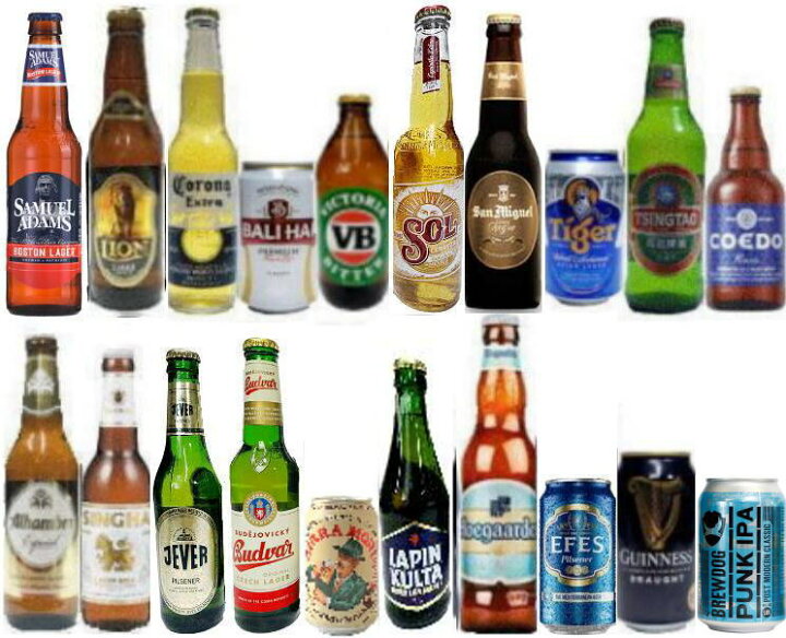 楽天市場 世界のビール ヶ国飲み比べ スタンダード 本ビールセット 説明書付 ビール ビア Beer 送料無料 津田ｓａｋｅ店