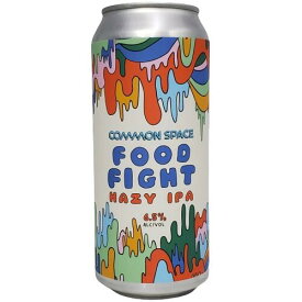 （単品）コモンスペース・フードファイト　ヘイジーIPA 6.5％ 473ml缶 【要冷蔵商品】【クラフトビール】【北アメリカ】【Common Space】【Food Fight】【5月新商品】