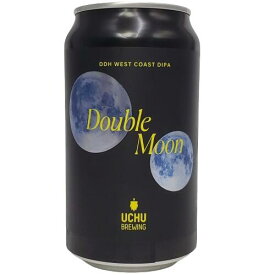 （単品）うちゅうビール・ダブルムーン DDH ウェストコースト・ダブルIPA 8% 350ml缶 【要冷蔵商品】 【クラフトビール】 【山梨】【5月新商品】