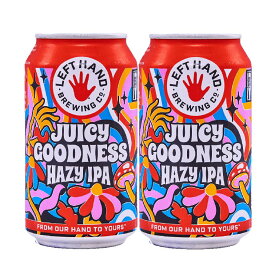 レフトハンド・ジューシーグッドネス・ヘイジーIPA 6.7％ 355ml缶×2本組【賞味期限：8月26日】【要冷蔵商品】【クラフトビール】【Left Hand】