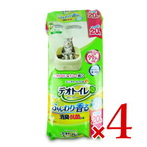 【マラソン限定!最大2000円OFFクーポン配布中!】《送料無料》ユニ・チャーム デオトイレ 香るシート ナチュラルソープの香り 20枚 × 4袋 猫用
