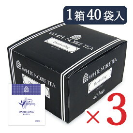 【マラソン限定クーポン配布中】《送料無料》三井農林 ホワイトノーブル ダージリン ティーバッグ 40袋入り × 3箱 WN 紅茶【まとめ買い】